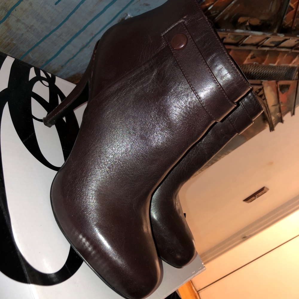 Nine West Brown Ankle Booties